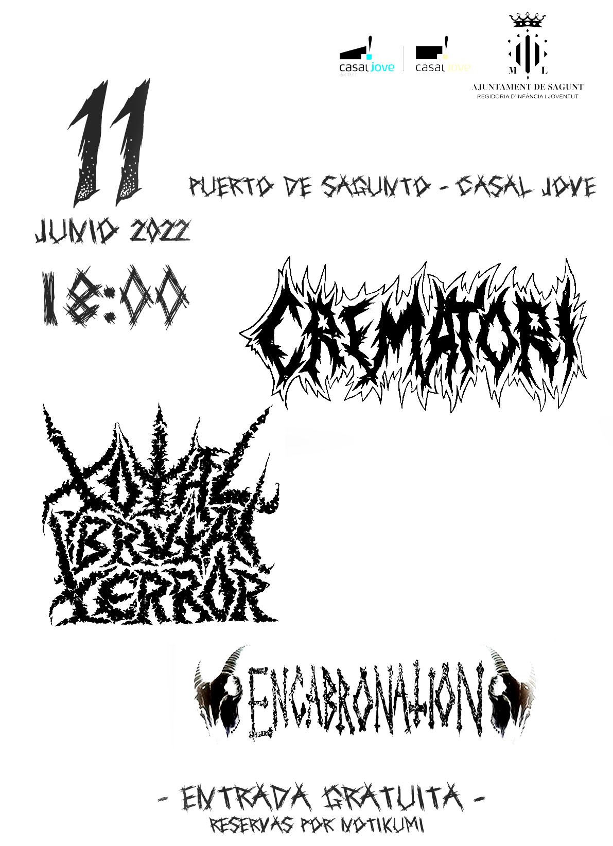 El Casal Jove acoge este sábado una tarde dedicada a la música metal con grupos locales