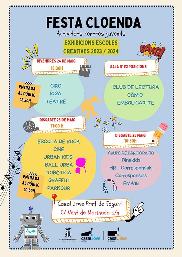 Las Escuelas Creativas del Casal Jove exponen su talento en una gran fiesta