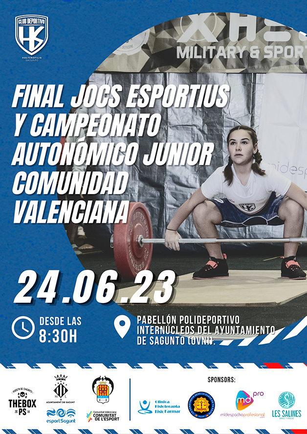 El sábado se disputa en el pabellón del Polideportivo Municipal el Campeonato Autonómico Junior de Halterofilia de la Comunidad Valenciana