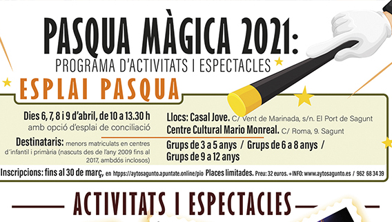 El próximo martes empieza la programación de Pascua Mágica con el mago Jandro de ‘El Hormiguero’ 