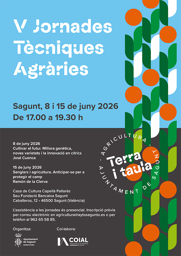 Les V Jornades Tècniques Agràries són un espai de trobada, formació i anàlisi al Camp de Morvedre