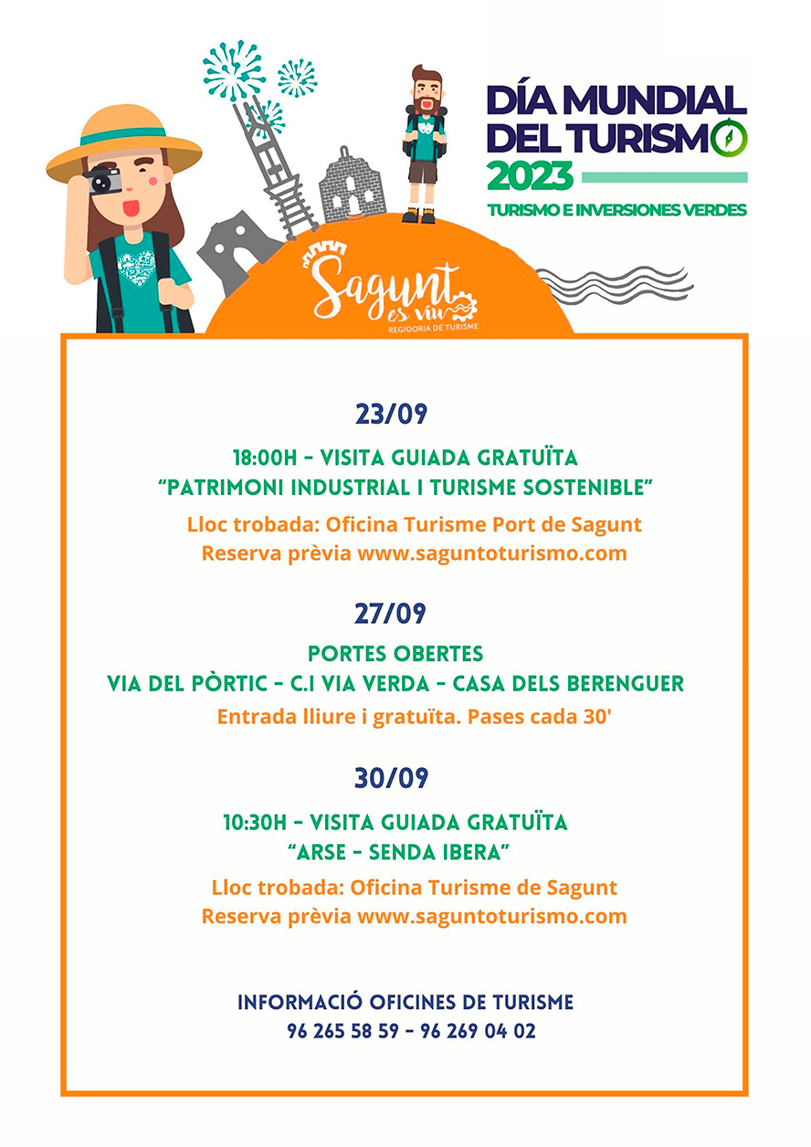 Sagunto celebra el Día Mundial del Turismo  con actividades gratuitas