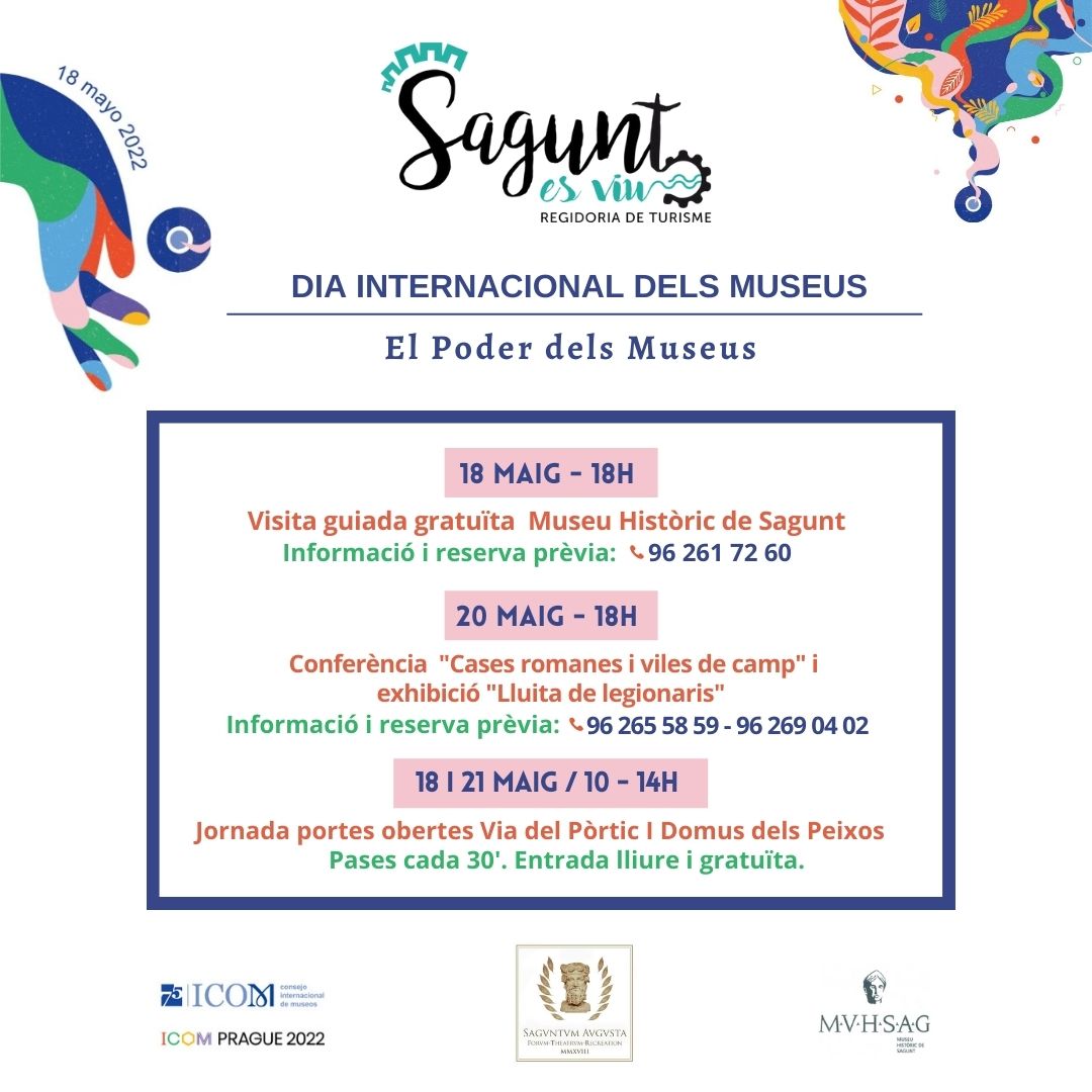 Sagunto celebra el Día Internacional de los Museos en los espacios arqueológicos Via del Pòrtic y Domus dels Peixos