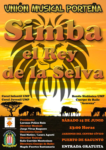 El musical ‘Simba, el Rey de la Selva’ inaugura el Festival Música al Port 2019
