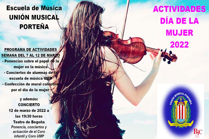 La Unión Musical Porteña ofrece un concierto con motivo del Día Internacional de la Mujer 