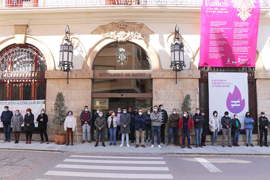Sagunto realiza una concentración silenciosa de cinco minutos por Ucrania 