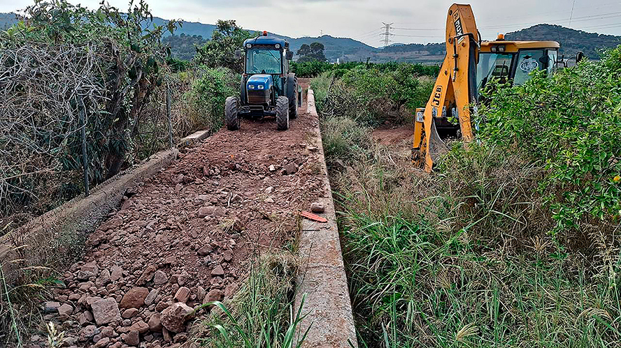 El Consell Local Agrari actúa en la zona de Gausa para mejorar la evacuación de aguas en las tormentas