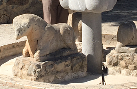 La fuente de la plaza Facundo Roca vuelve a funcionar