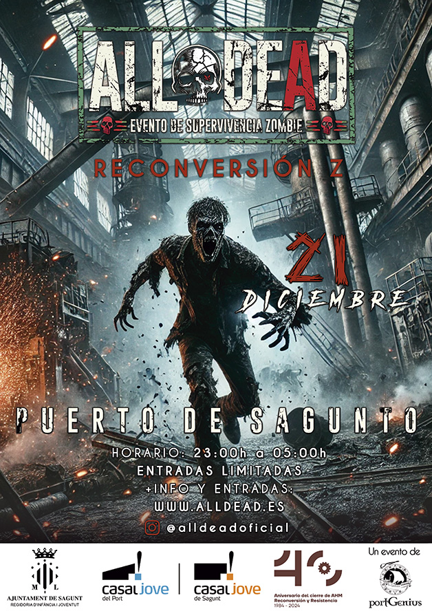 Siguen las actividades conmemorativas del 40 aniversario de la Reconversión Industrial con un evento lúdico de supervivencia zombi