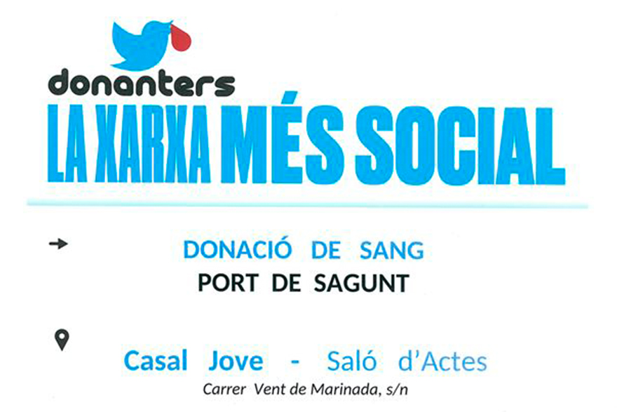 El Casal Jove albergará el próximo 27 de septiembre una jornada de donación de sangre