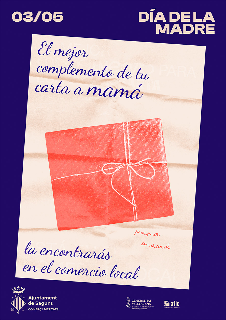 La Concejalía de Comercio y Mercados favorece el consumo local de Sagunto con motivo del Día de la Madre