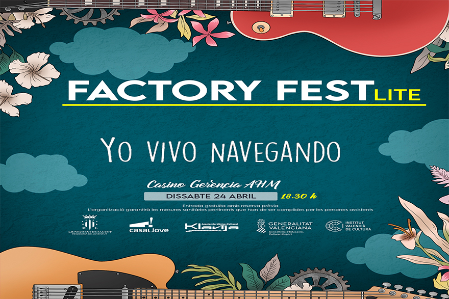 El sábado continúan los conciertos del Factory Fest Lite con la actuación del grupo ‘Yo Vivo Navegando’