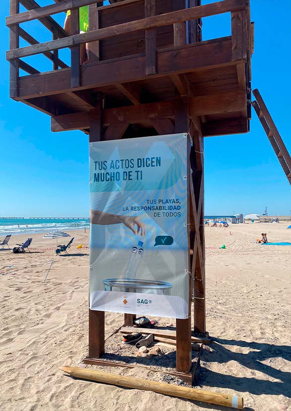 La SAG lanza por segundo año consecutivo una campaña de concienciación social en las playas bajo el lema ‘Tus actos dicen mucho de ti’