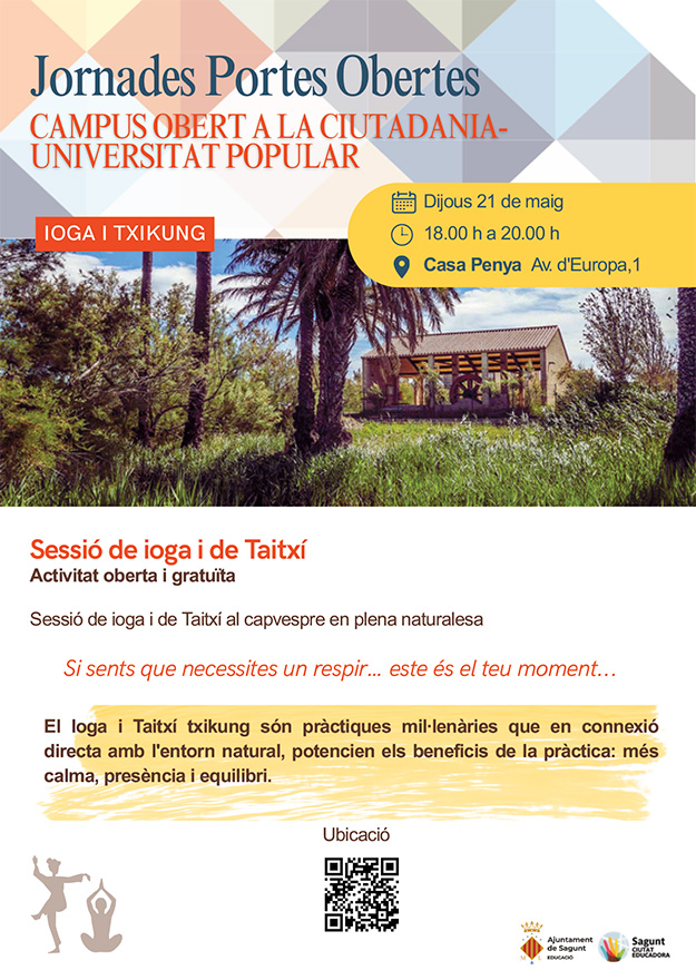 Sesión de yoga y tai chi en la Casa Penya