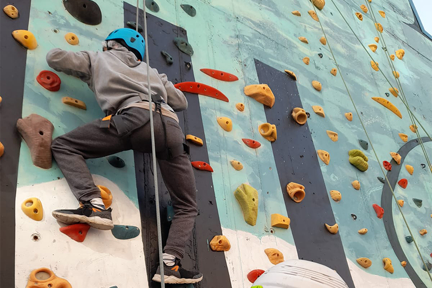 Juventud organizó este fin de semana un taller inclusivo de escalada