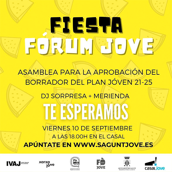La Asamblea del Pla Jove reúne este viernes a los y las jóvenes del municipio para aprobar el Pla Jove 2021-2025