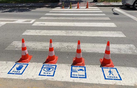 Sagunto iniciará mañana la implantación de pictogramas en los pasos de peatones 