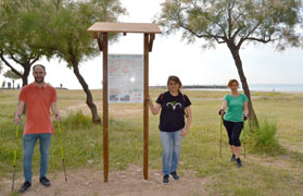La concejalía de Deportes señaliza tres rutas de marcha nórdica y anima a la ciudadanía a que realice esta práctica deportiva