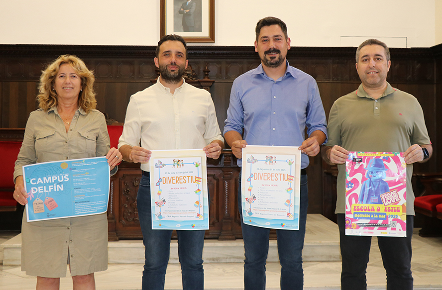 El Ayuntamiento de Sagunto presenta el Campus Delfín, la Escola d’Estiu y el Diverestiu de este verano