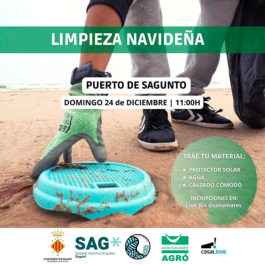 La concejalía de Playas organiza una jornada de limpieza de playas navideña