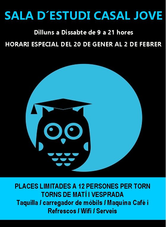 El Casal Jove mantiene abiertas las salas de estudio