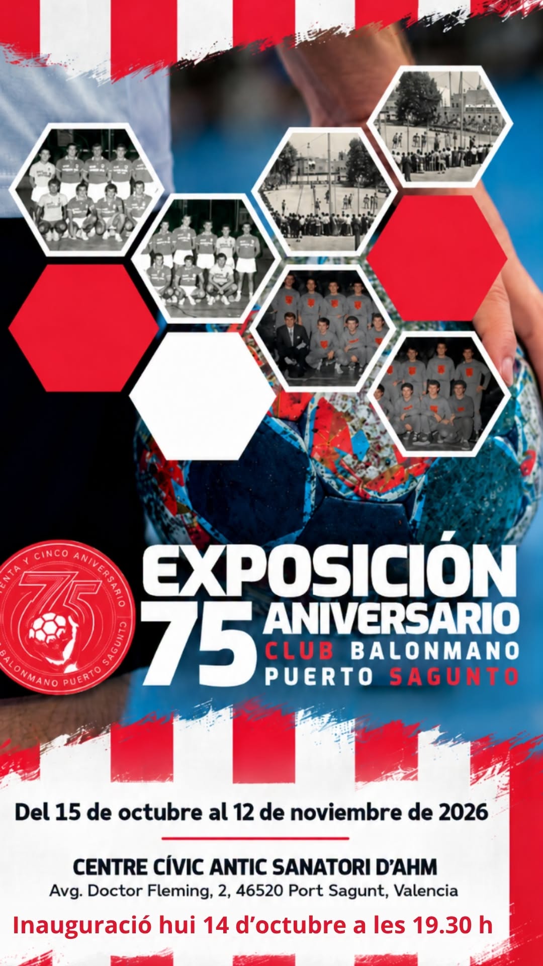 Exposición por el 75 aniversario del Club Balonmano Puerto Sagunto