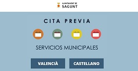 El Ayuntamiento de Sagunto pone a disposición de la ciudadanía el servicio de Agendas de Cita Previa en la web municipal
