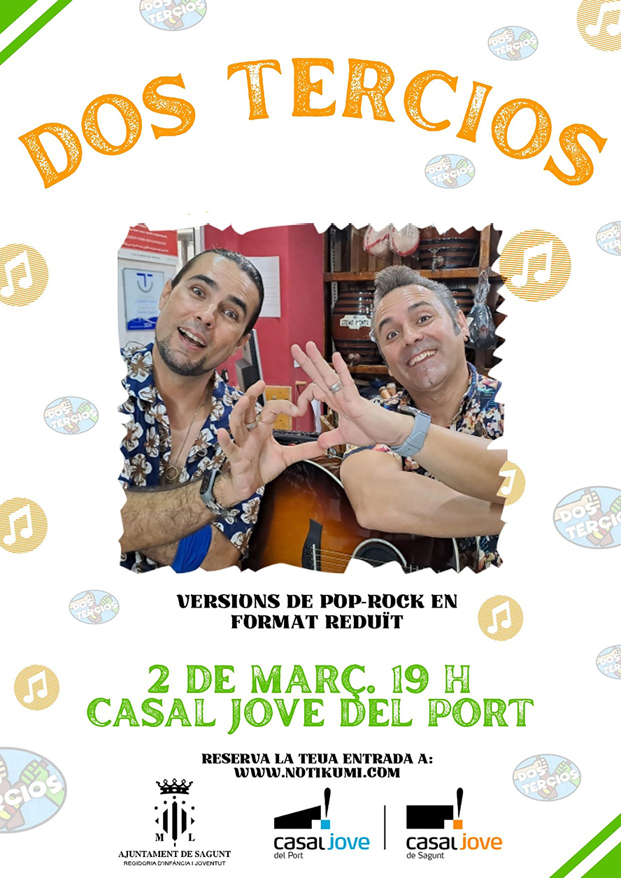 El grupo Dos Tercios actuará este sábado en el Casal Jove de Puerto de Sagunto
