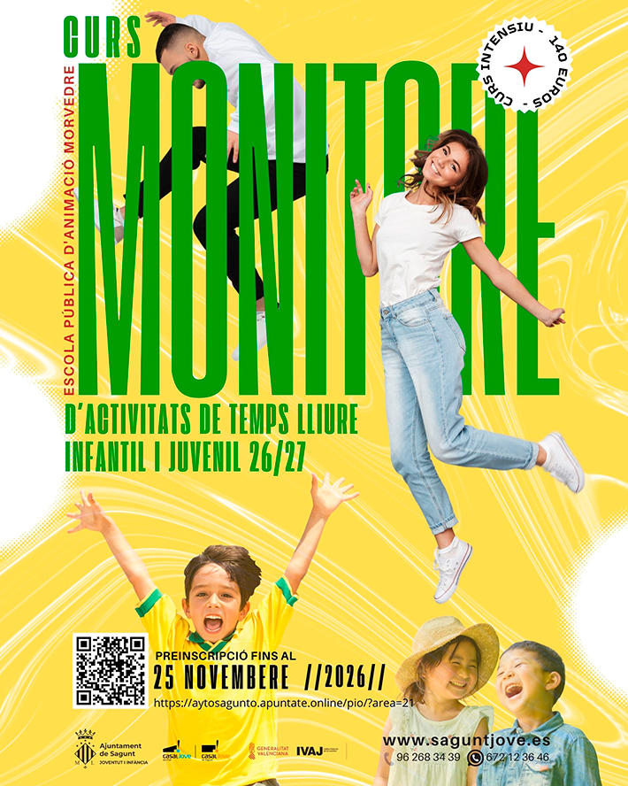 Preinscripció al curs de monitor/a de temps lliure infantil i juvenil