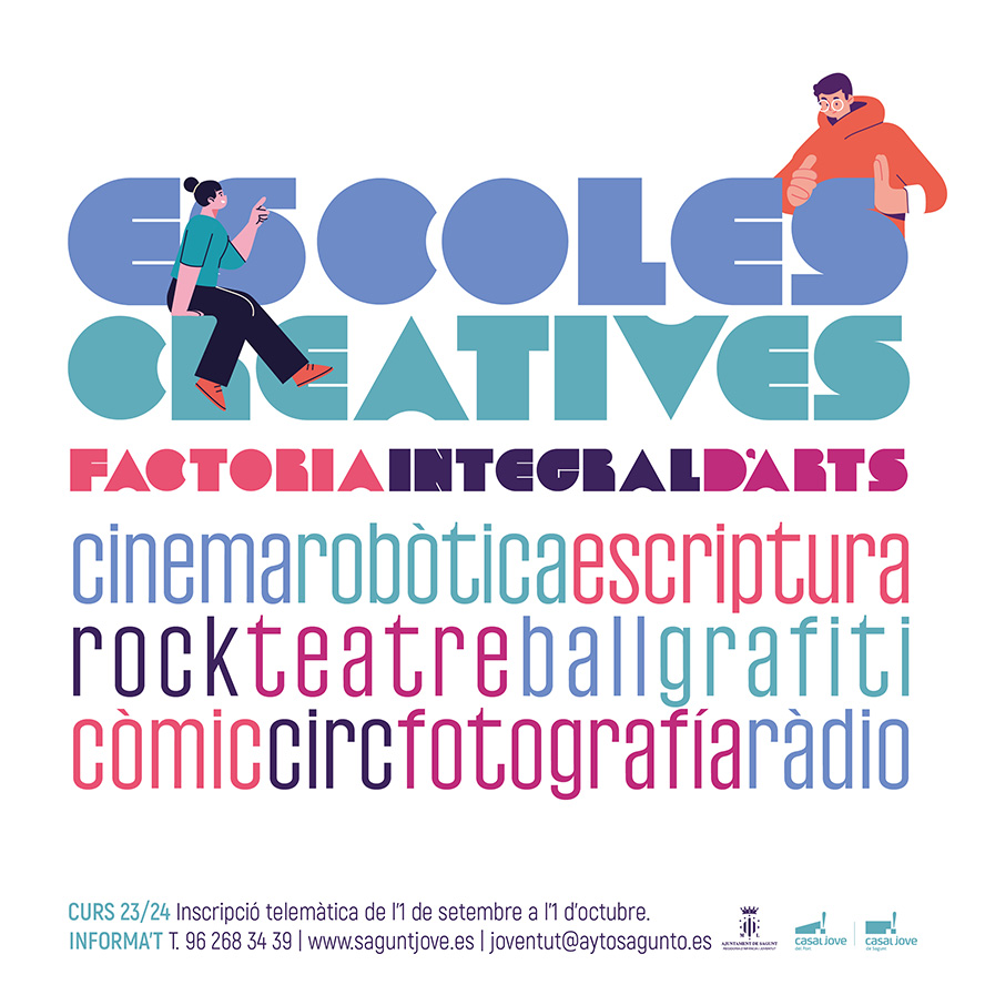 La concejalía de Juventud e Infancia abrirá en septiembre el plazo de inscripción  de sus escuelas creativas