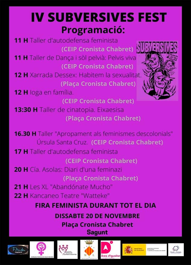 La programación del 25 N continúa esta semana con dos conferencias y el IV Festival Subversives