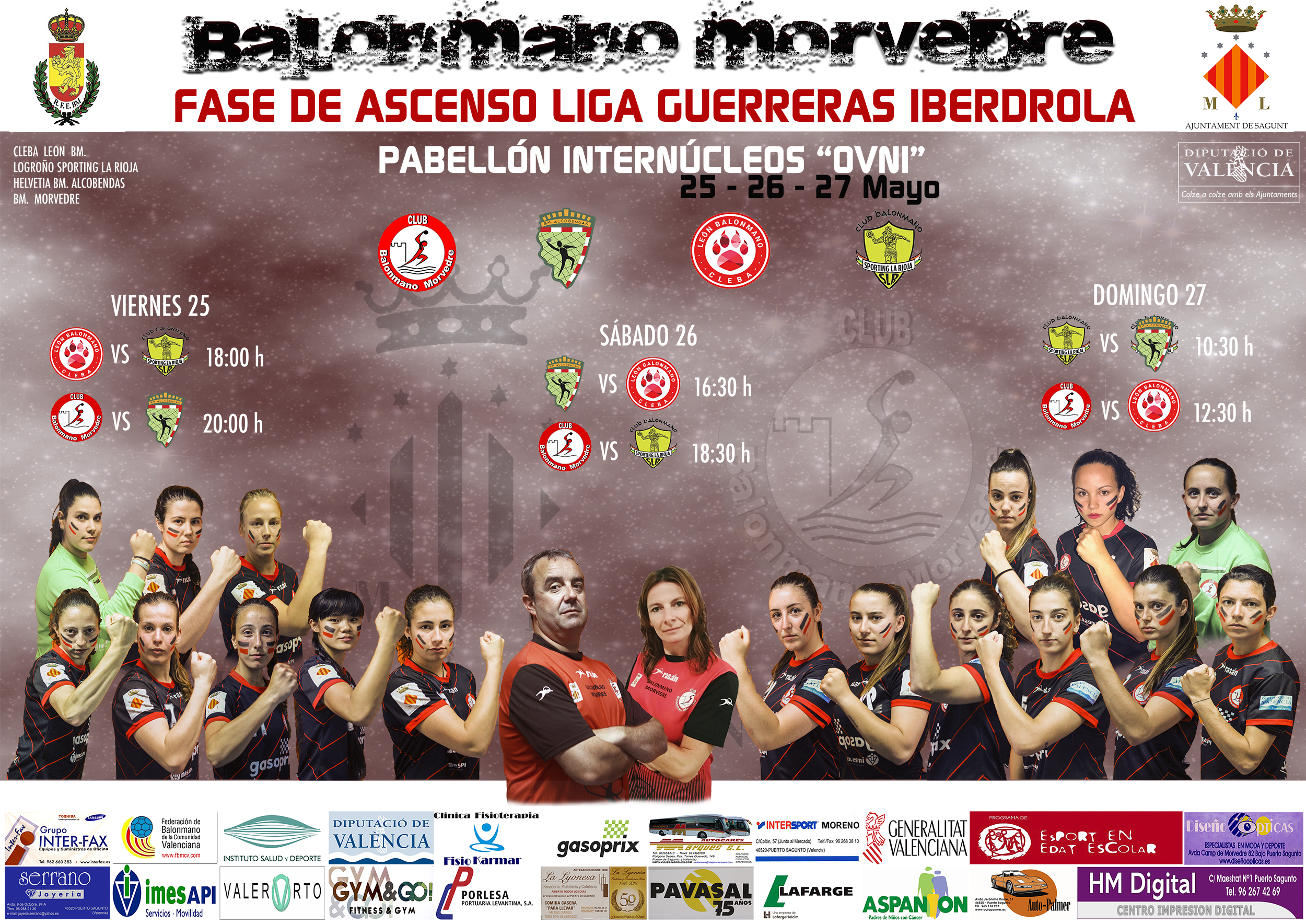 Sagunto acogerá la Fase Final de Ascenso a la División de Honor de Balonmano Femenino