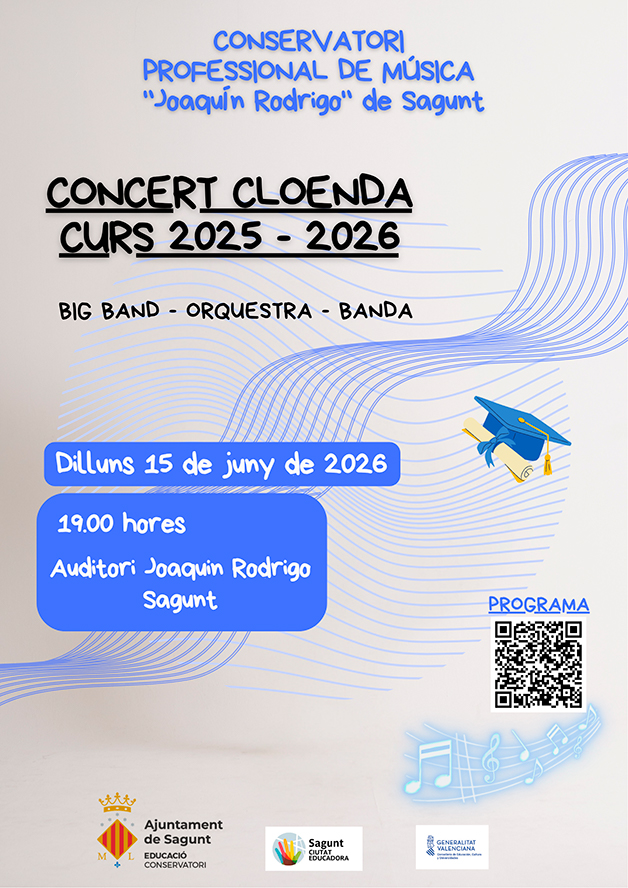 Concierto Conservatorio Joaquín Rodrigo (Big Band, Orquesta y Banda) clausura curso