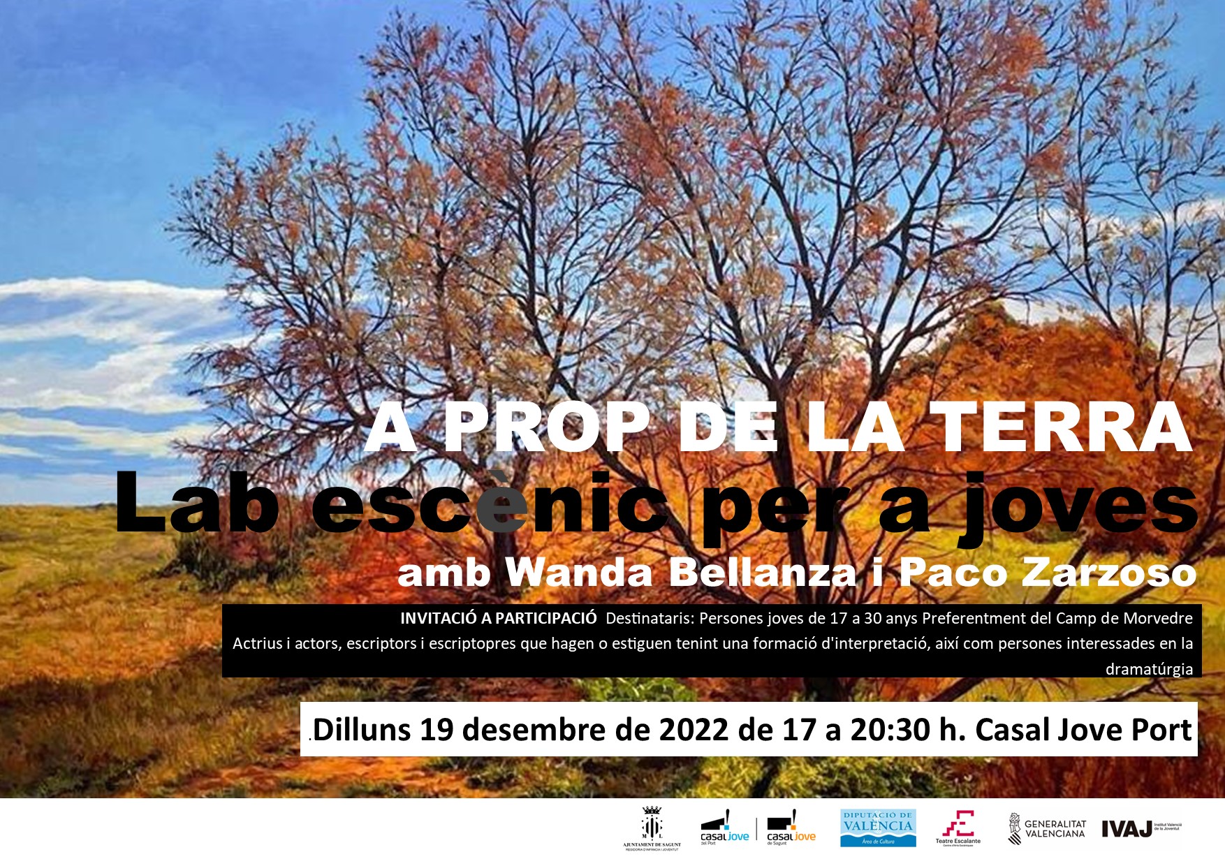Juventud abre una nuevo Lab Escénico para jóvenes titulado ‘A prop de la terra’