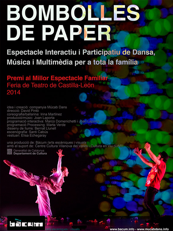 El Centro Cultural Mario Monreal acoge el próximo lunes el espectáculo interactivo y participativo de danza, música y multimedia Bambolles de paper