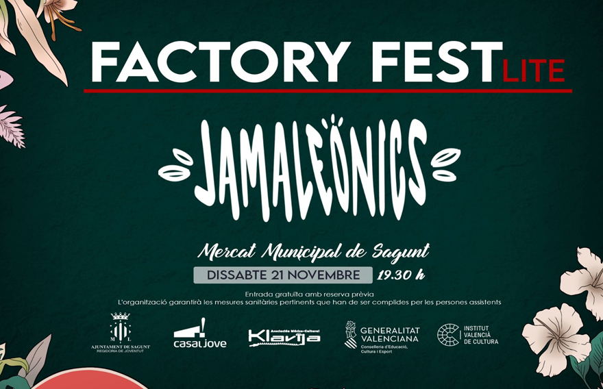 Los conciertos del Factory Fest Lite continúan este sábado con la actuación de Jamaleonics