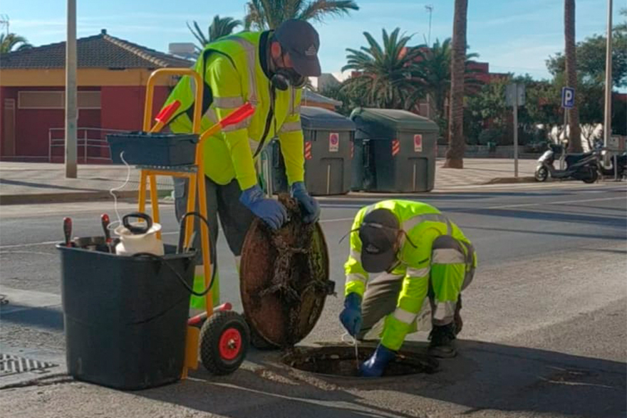 Comienza la campaña de desinsectación y desratización para el control de cucarachas y roedores en la red de alcantarillado municipal