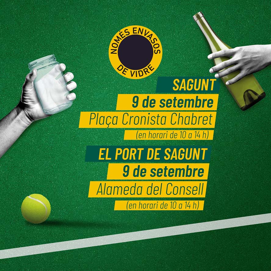 Ecovidrio y el Ayuntamiento de Sagunto premian el reciclaje de vidrio regalando entradas para la Copa Davis