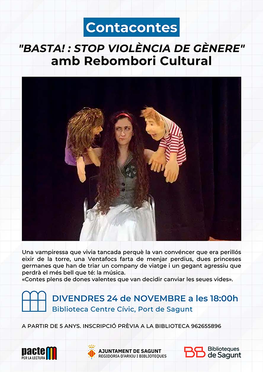 ‘Basta!: Stop violència de gènere’, un cuentacuentos contra la violencia de género