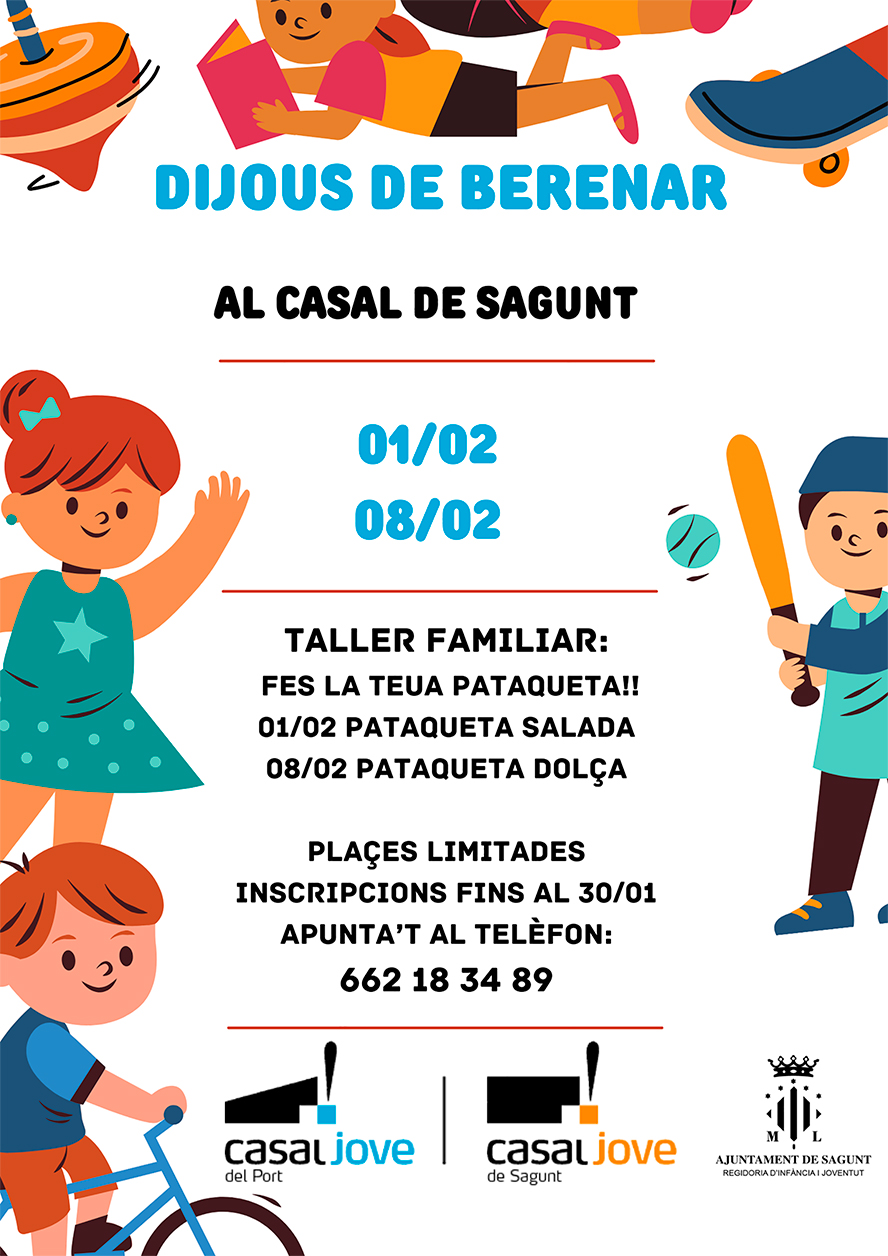 Taller de Pataqueta en el Casal Jove de Sagunto para menores de ocho años