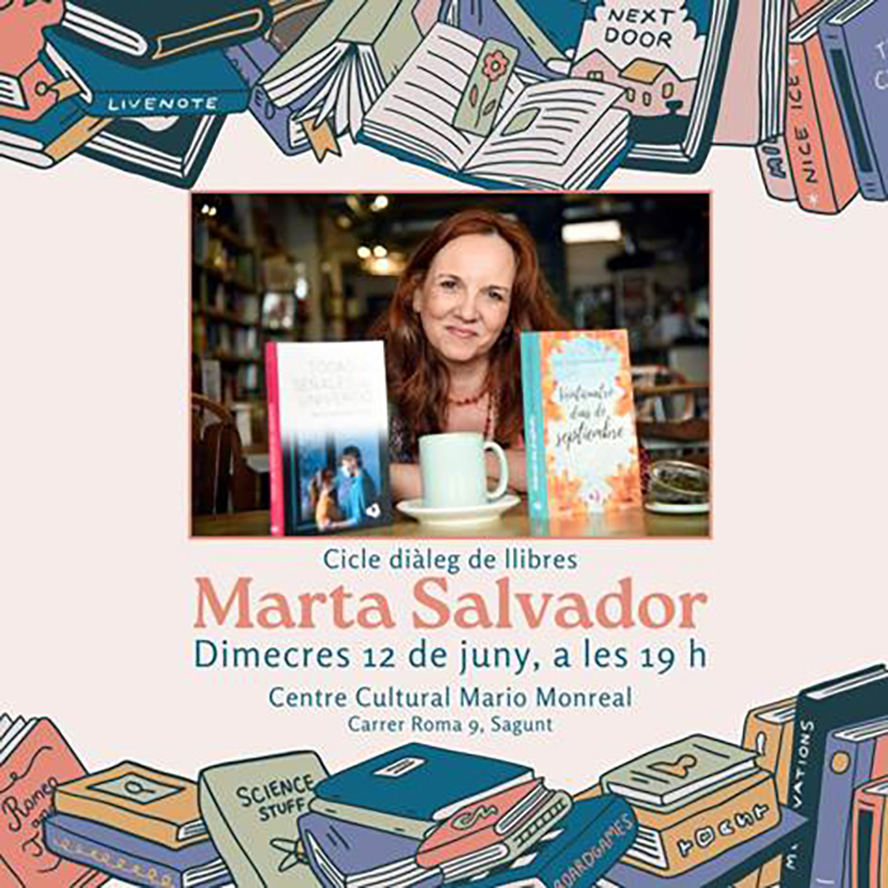 La escritora Marta Salvador participará en el ciclo Diàleg de Llibres este miércoles