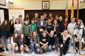 El Ayuntamiento de Sagunto recibe la visita del profesorado y alumnado del Collège Marcel Aymard de Millau