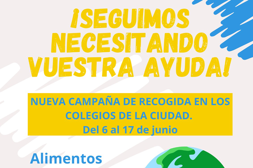 Entre el 6 y el 17 de junio se realizará una nueva campaña de recogida de alimentos en los centros educativos de la ciudad para Ucrania y personas refugiadas