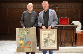 El Ayuntamiento de Sagunto recibe la donación de dos cuadros del pintor griego Panos Zoupanos 