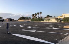 Finalizan las obras de asfaltado y señalización del aparcamiento de la playa de Puerto de Sagunto
