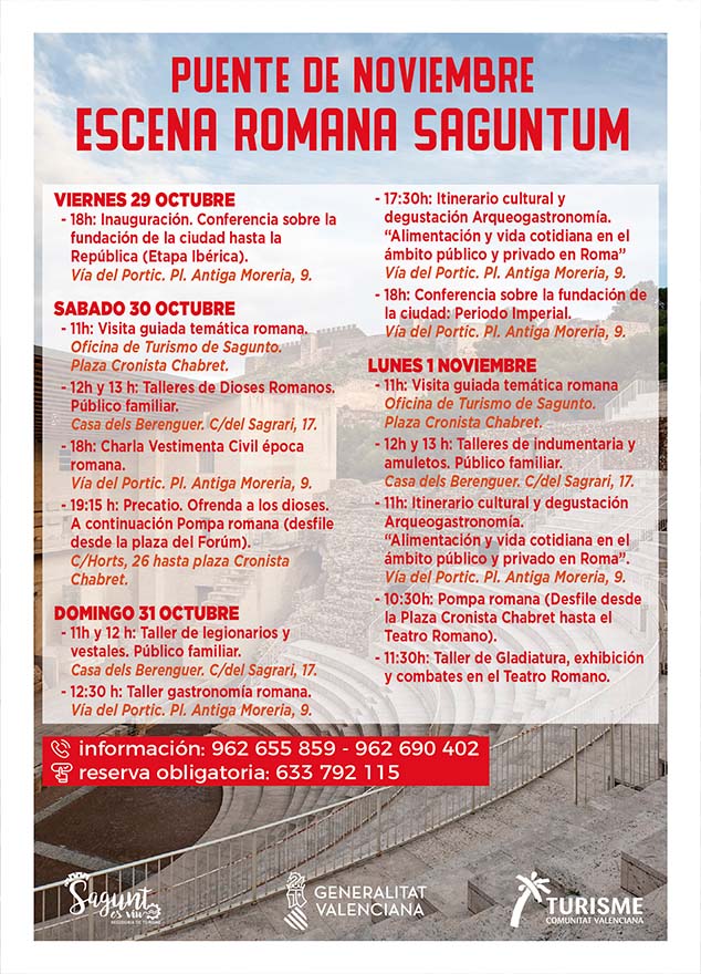 Comienza hoy la programación de ‘Escena Romana Saguntum’ con una amplia programación de actos para promocionar la ciudad