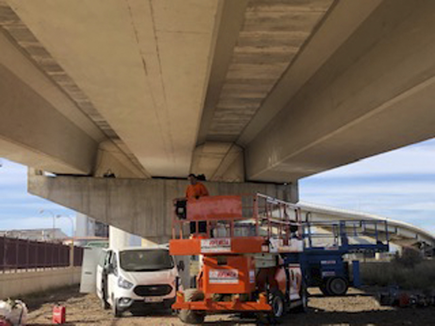 Las obras del puente de acceso al polígono químico avanzan al ritmo previsto