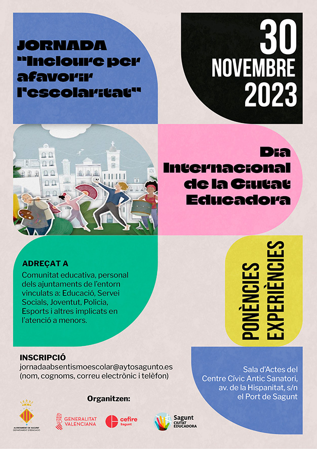 “Incloure per afavorir l’escolaritat”, una jornada con motivo del Día Internacional de la Ciudad Educadora