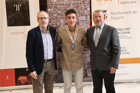 Recepción al deportista Guillem Martínez en el Ayuntamiento de Sagunto por sus éxitos recientes