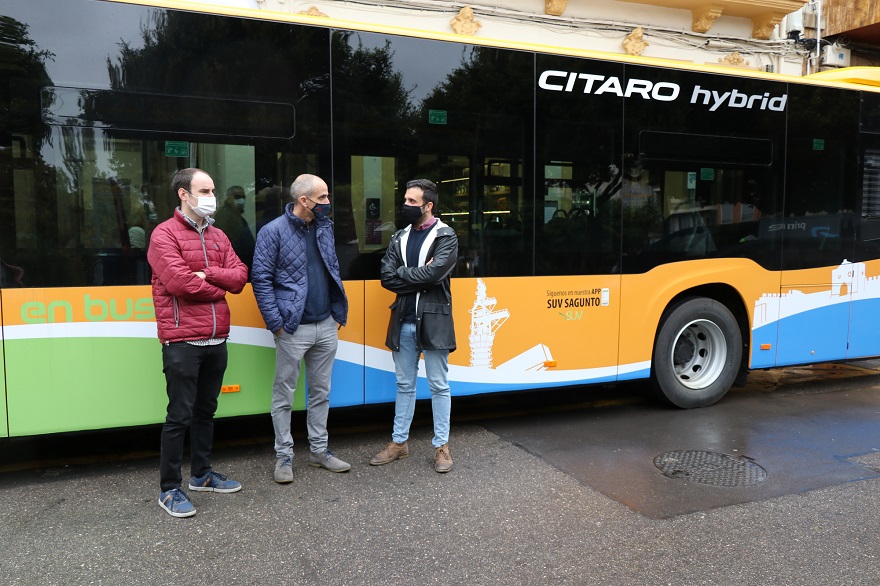 La línea 102 Sagunto-Renfe-Puerto de Sagunto estrena un nuevo autobús híbrido